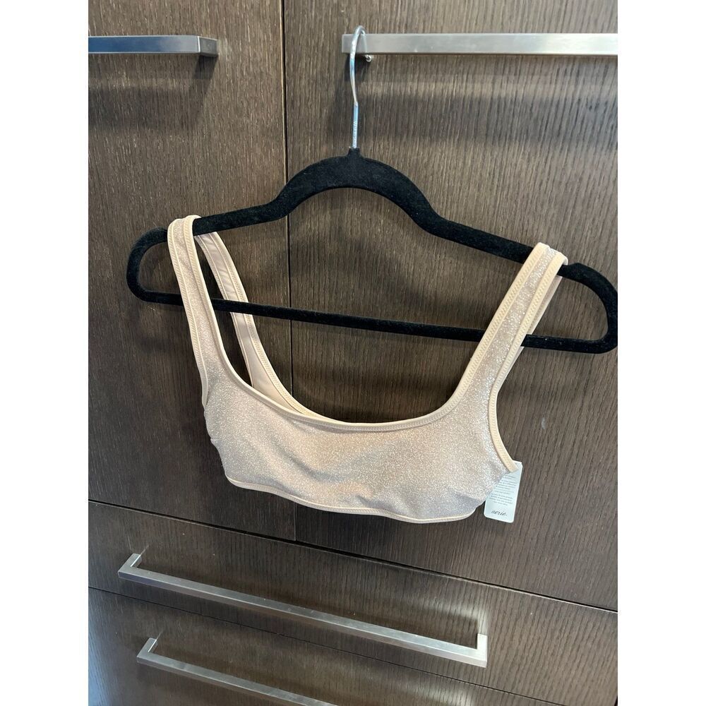 Aerie gold bra new shimmer size XS